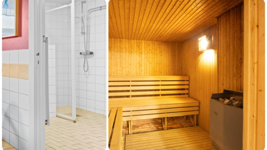Bastu och duschområde 